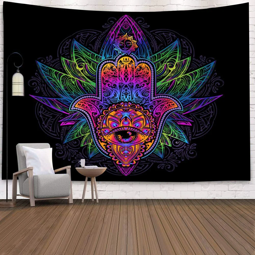 Witchcraft Tarot Tapestry Psychedelic Wall Hanging Carpets Polyester Fabric Hippie Boho India Decor Gypsy Mandala Blankets budha