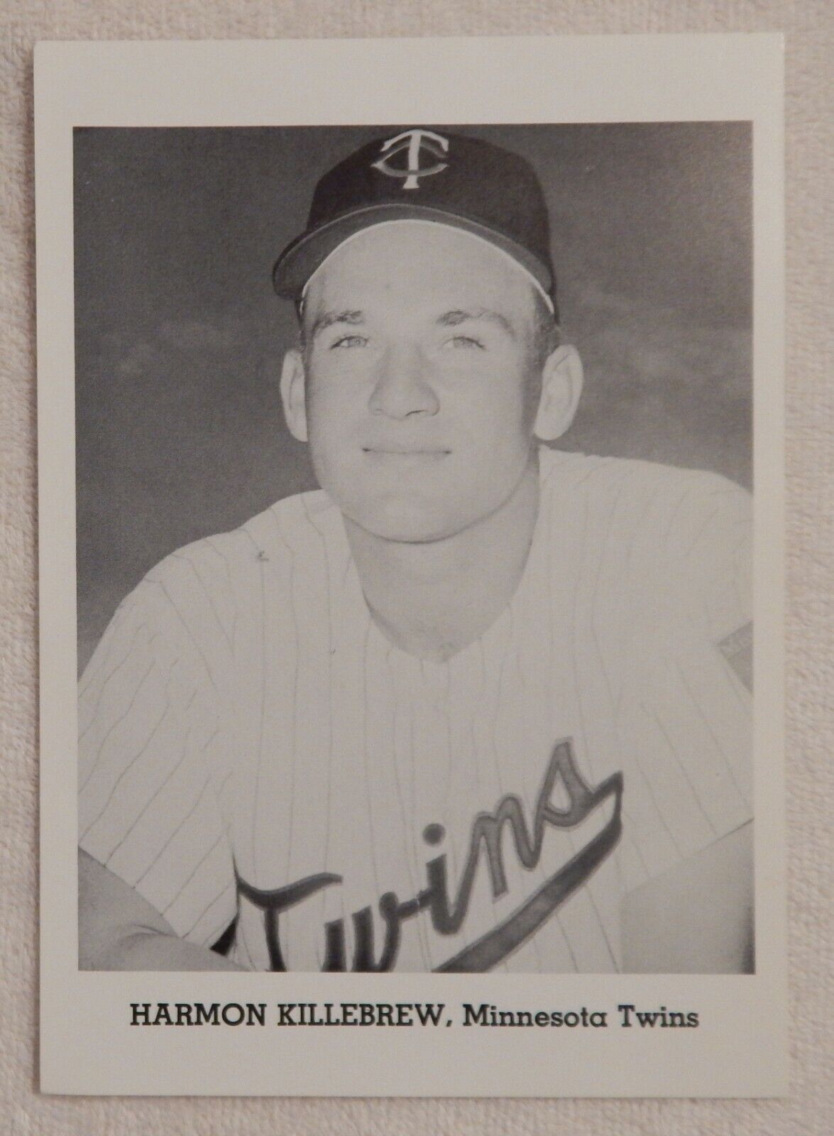 Original 1960's HARMON KILLEBREW MINNESOTA TWINS Team Issue B&W Photo Poster painting Card 5X7