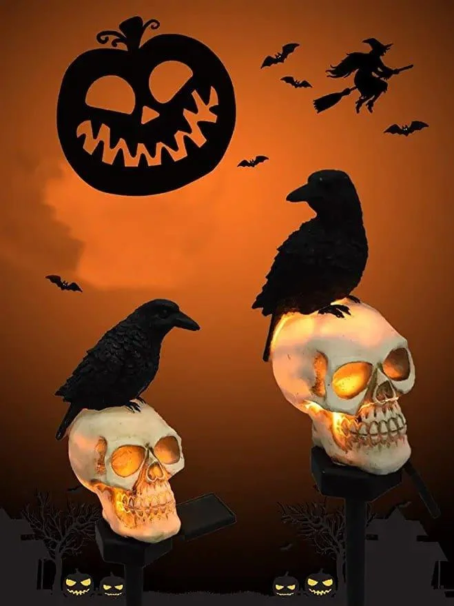 Halloween atmosphere-Solar Skull Light