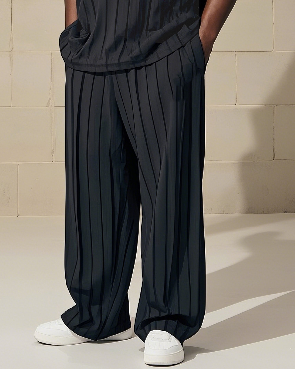 Big Boy Texture Sense Fabric English Printed Vest Trousers Suit