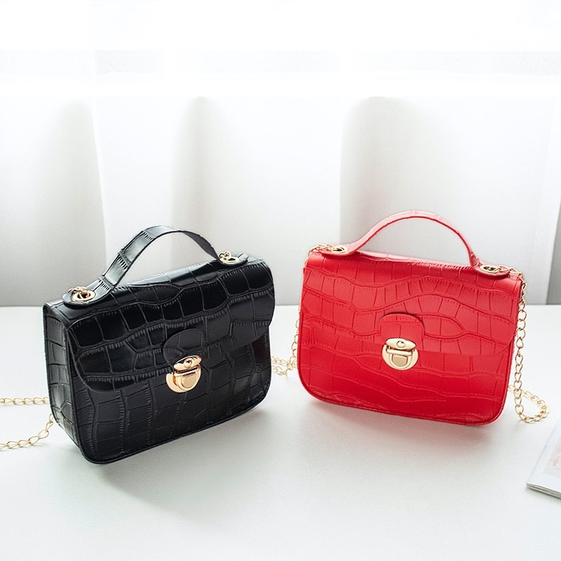 2020 Fashion Women Small Crossbody Bag Classic Crocodile Pattern Shoulder Handbags Lightweight Chain Strap Messenger Purse US Mall Lifes