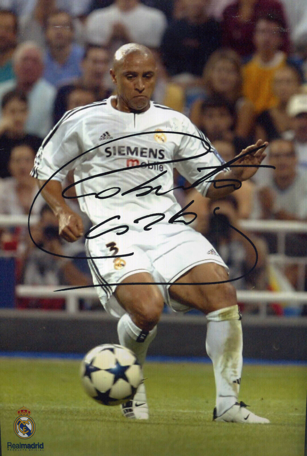 ROBERTO CARLOS Signed Photo Poster paintinggraph Brazil Footballer - Real Madrid - Preprint