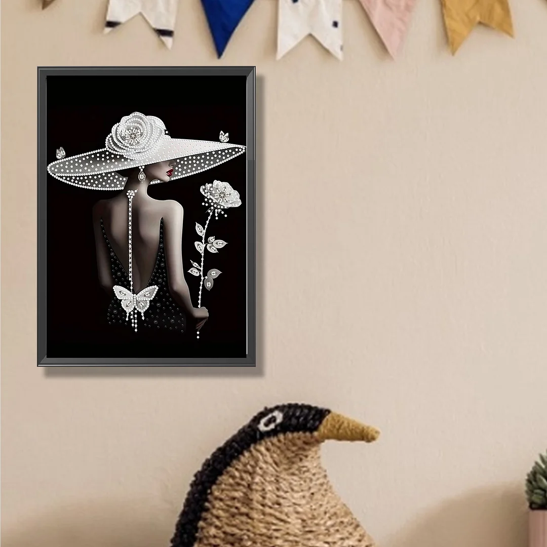 Beauty Special Shaped 5D DIY Partial Drill Diamond Painting Kit Home Art 30x40cm