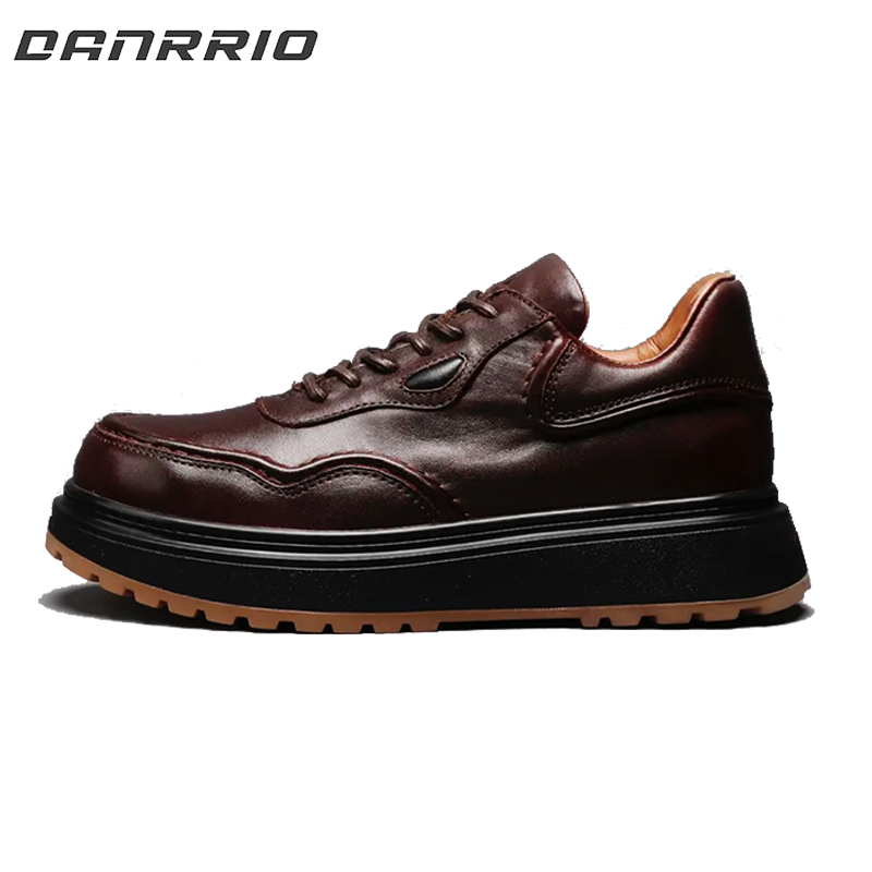 DANRRIO Leather Casual Retro Heave-soled Lightweight Handmade Leather Shoes DANRRIO.COM DANRRIO