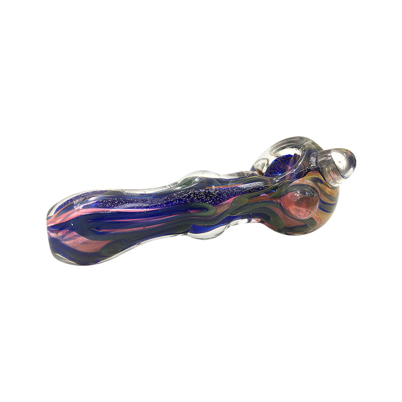Glass Hand Pipe for Smoking People with Blue Color
