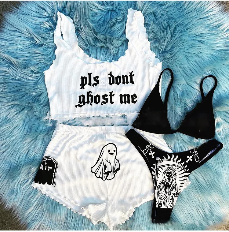 Ghost Sexy Tank Top Set