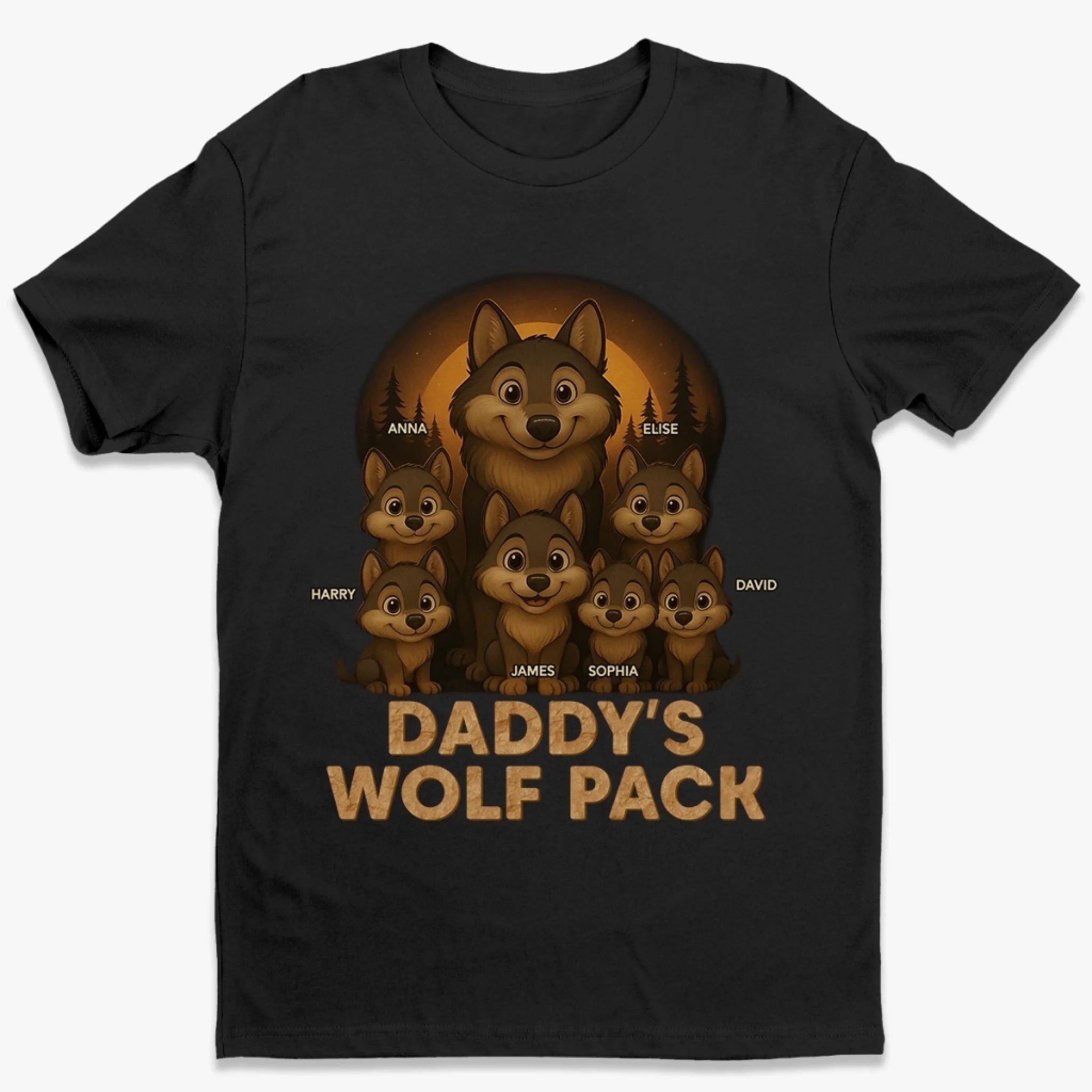 Loveyoufancy Born To Lead The Pack - Family Personalized Custom Unisex T-shirt, Premium T-shirt, Hoodie - Father's Day, Gift For Dad, Grandpa