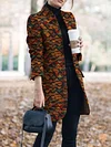 Retro Printed Loose Long Sleeves Coats