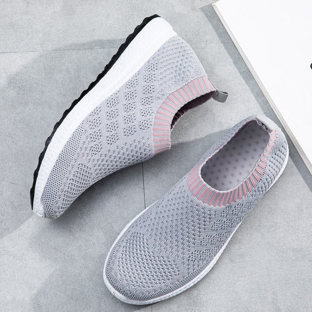 Women Shoes Knitting Sock Sneakers Women Spring Summer Slip On Flat Shoes Women Plus Size Loafers Flats Walking shoes female