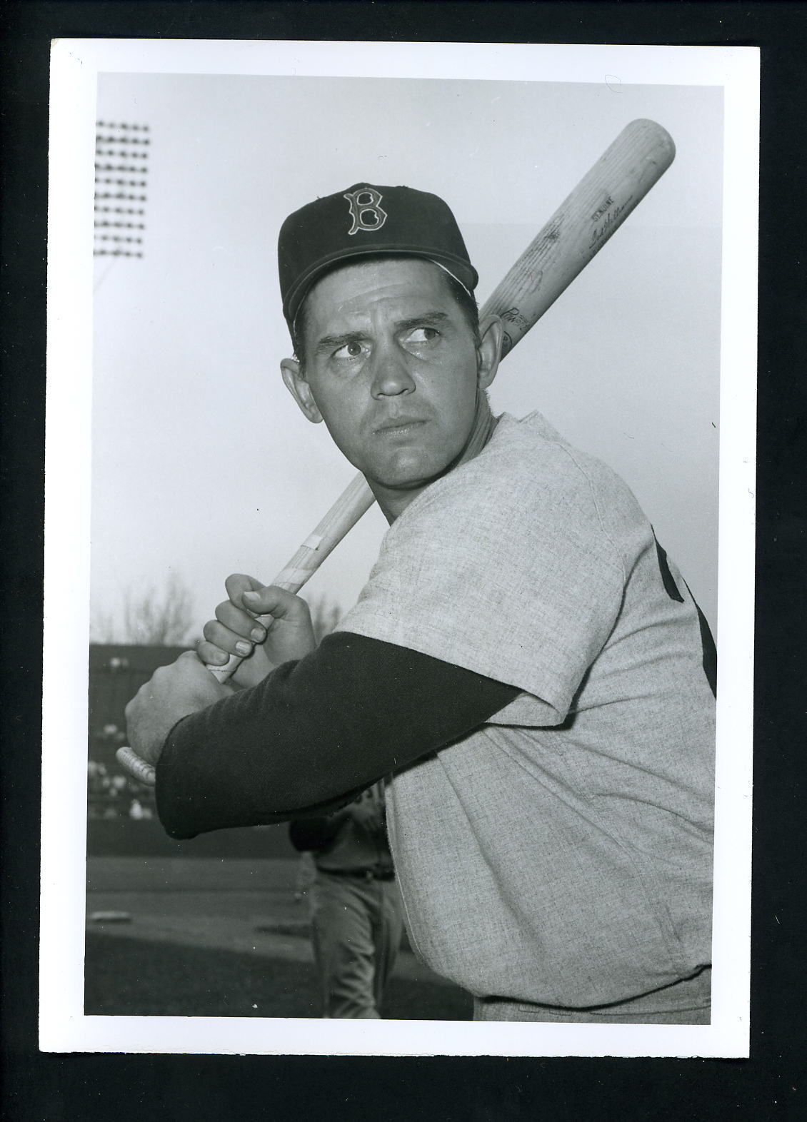 Gene Mauch circa 1956 Press Original Photo Poster painting by Don Wingfield Boston Red Sox