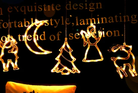 LED Christmas festive room window display suction cup lights decorative lights