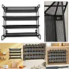 4 Tier Spice Rack Space-Saving Metal Spice Storage Holder for Kitchen Countertop