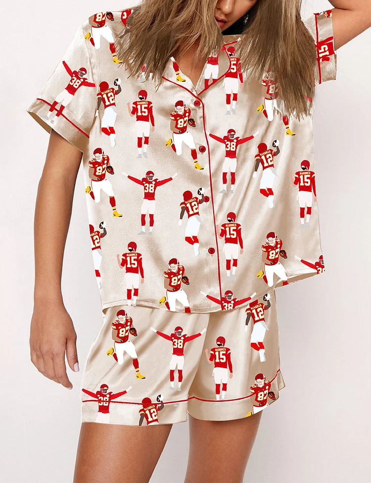 Women's Kansas City Chiefs Football Pajama Set