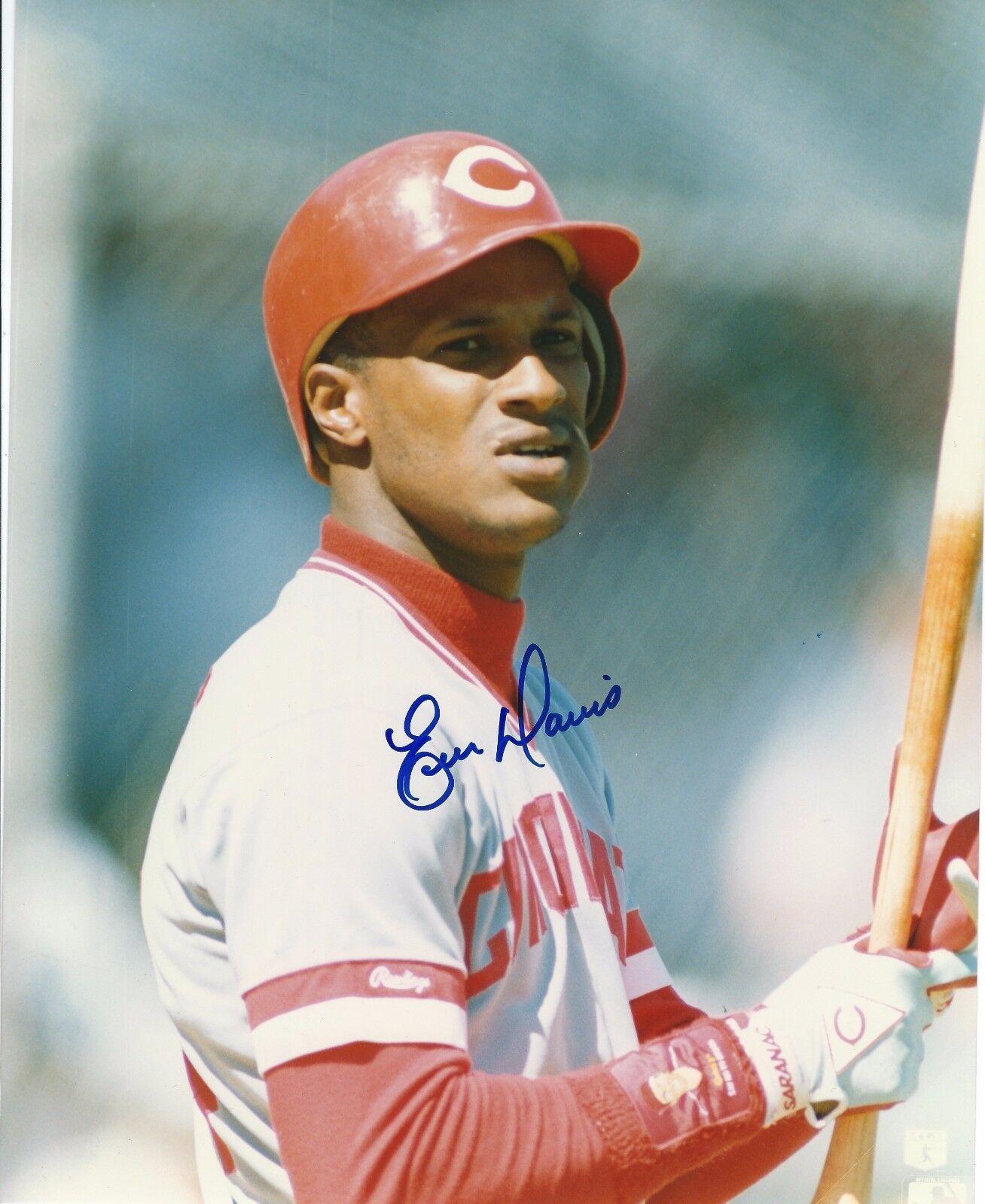 Autographed 8X10 ERIC DAVIS Cincinnati Reds Photo Poster painting - COA