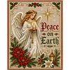 Angel Peace DIY 11CT 3 Strand Stamped Cross Stitch Kit for Adults 40x50cm tapestrymarket