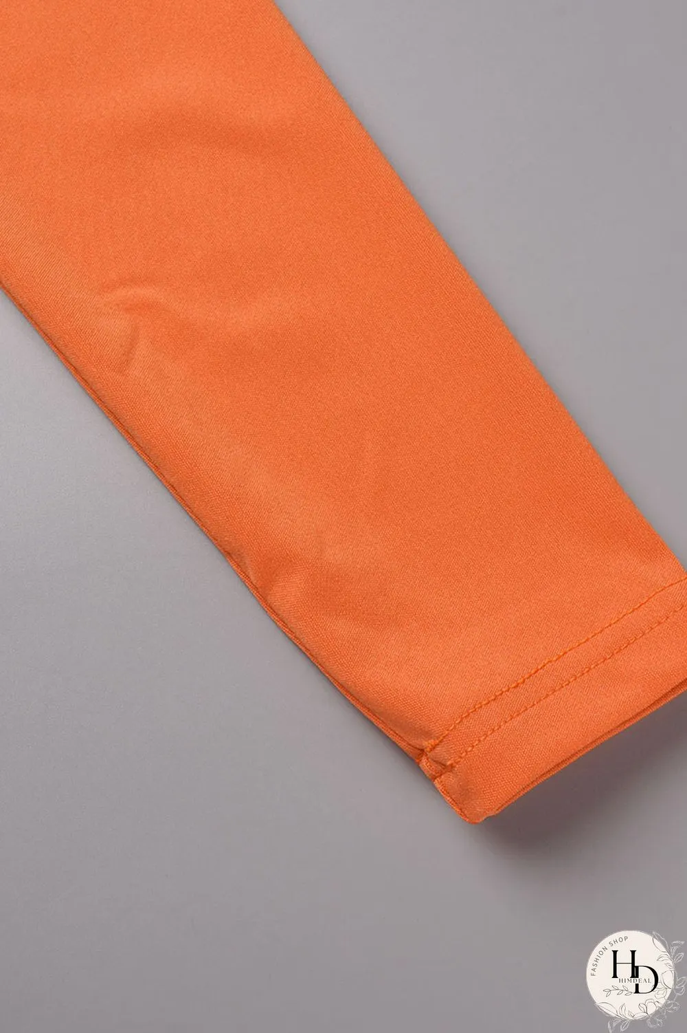 Orange Sexy Solid Patchwork Feathers Asymmetrical V Neck Pencil Skirt Dresses