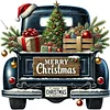 (40*40cm)Christmas Car - Full Round Drill Diamond Painting