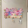 Wooden Dragonfly Flower Special Shape Diamond Painting Hanging Hooks for Decor