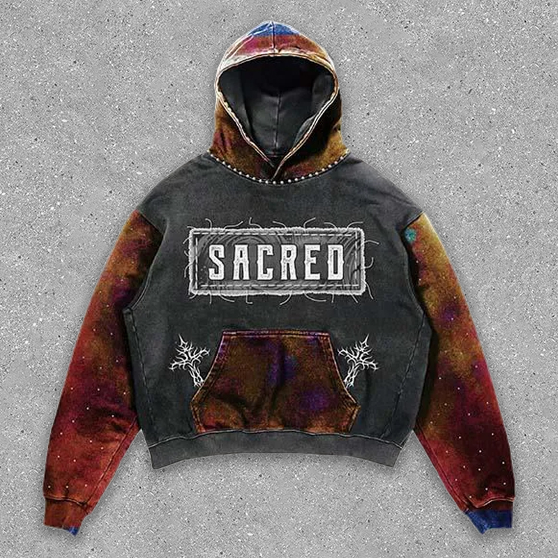 SRCRED contrast color hoodie