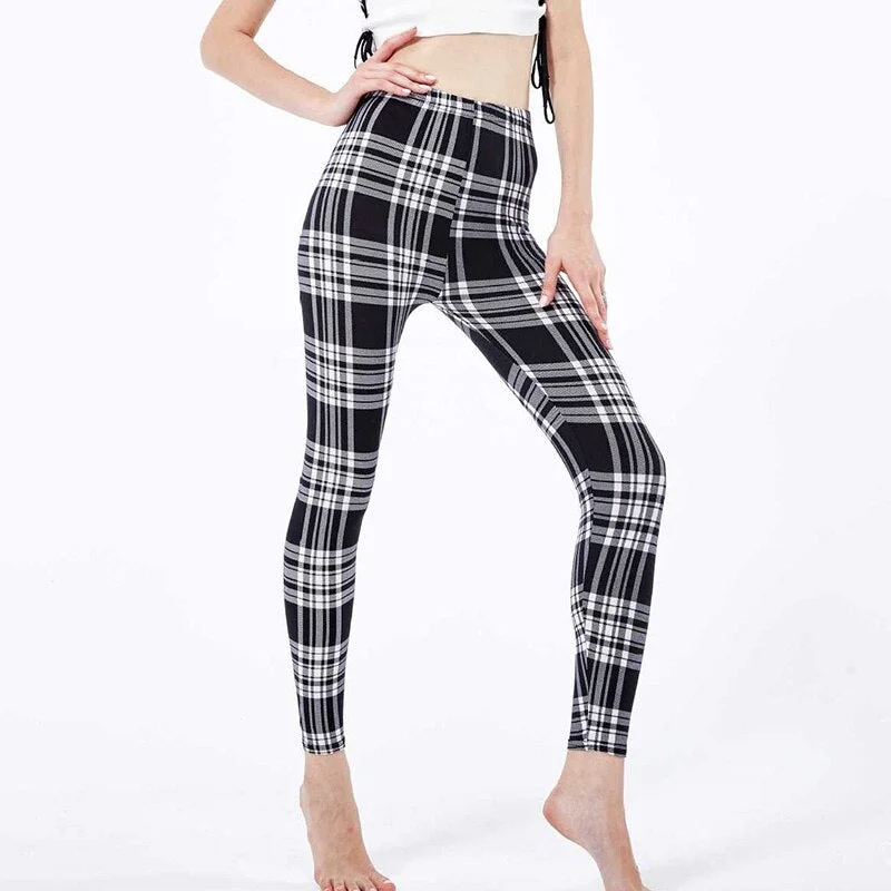 CUHAKCI Polyester High Quality Stretchy Workout Leggings Women Printed Outwear Running Leggins Ankle Length Leggings