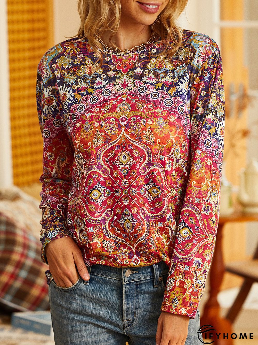 Loose Ethnic Casual T-Shirt | IFYHOME