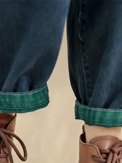 Women Half Sleeve V-neck Solid Color Dress