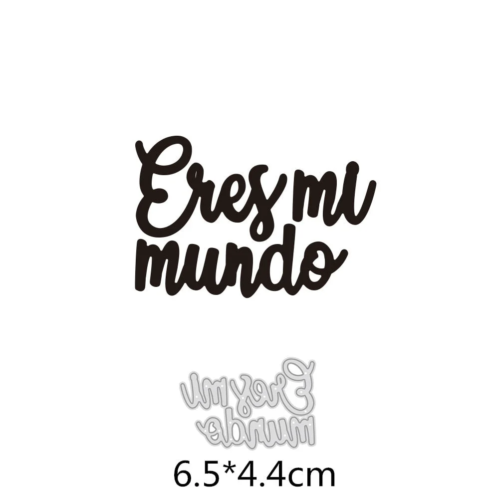 Spainish Words Serial Craft Metal Cutting Die Stencils Template for Scrapbooking Paper Album Cards Gift Decor Knife Die Cut New