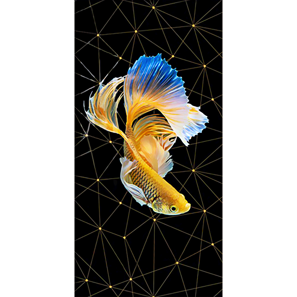 

45*85CM - Round Drill Diamond Painting - Goldfish, 501 Original