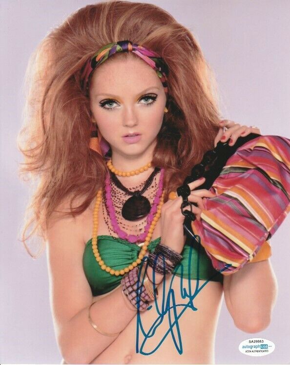 SEXY MODEL ACTRESS LILY COLE SIGNED 8x10 Photo Poster painting #2 ACOA COA EXACT PROOF!