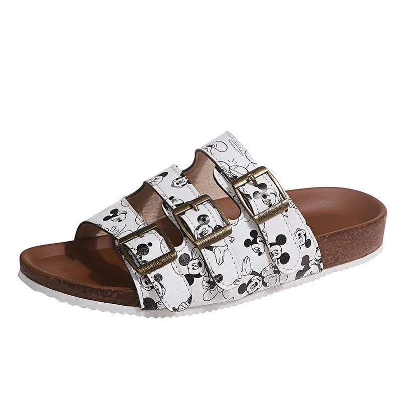 Outdoor Sandals Women's Comfortable Casual New Metal Buckle Rivet Black Orange Pink Open Toe Slippers Large 43