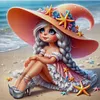 (Multi-Style) Girl and Grandma-11CT Stamped Cross Stitch 45*45cm/17.72*17.72in