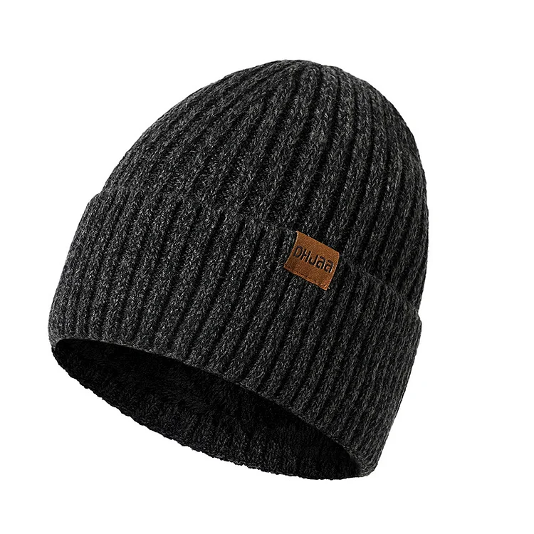 BrosWear Warm Fleece Twist Wool Hat