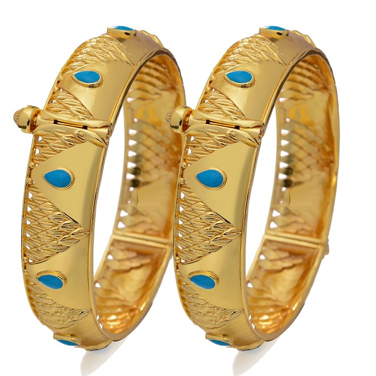 lady Luxury Bangles Gold Color Bangles Ethiopian African Women Dubai Party wedding Gifts