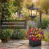 Outdoor Flower Pot Floor Lamp with Planter for Pathway Driveway Yard & Front Yard Decor Wall-Mount Solar Decorative Light Warm White Light Vintage Solared Porch Lights No Flowers Included
