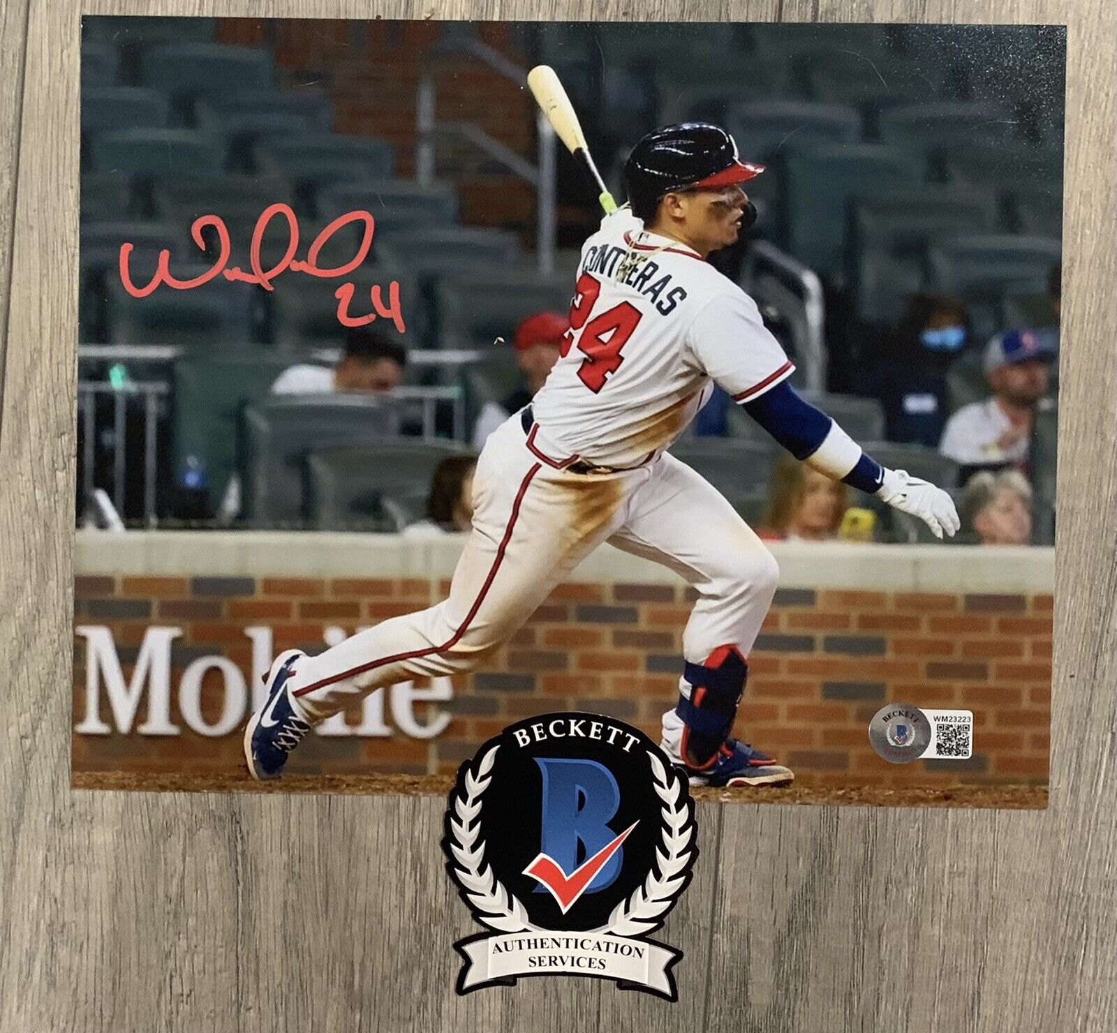 william contreras signed autographed 8 x 10 Photo Poster painting beckett coa braves