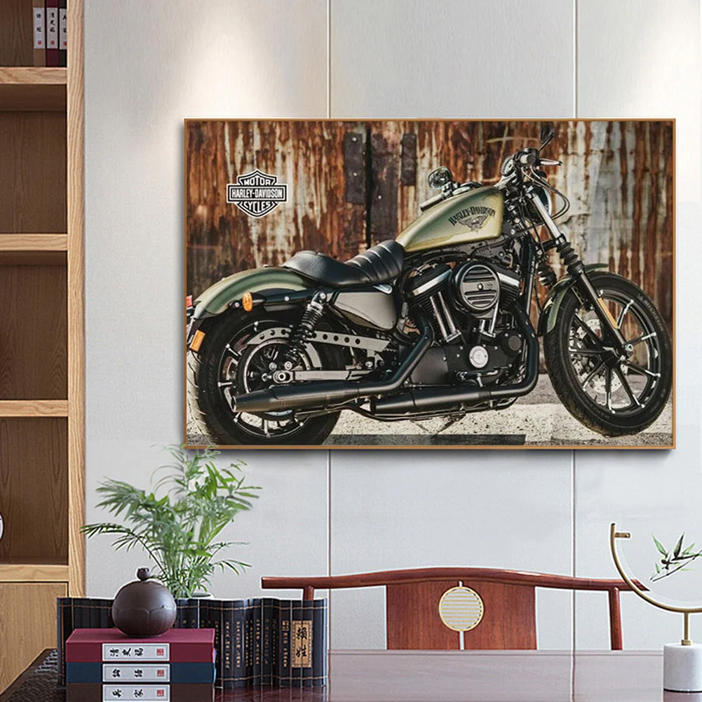 Motorcycle 5D DIY Diamond Painting Kit Resin Full Round Home Wall Art Craft