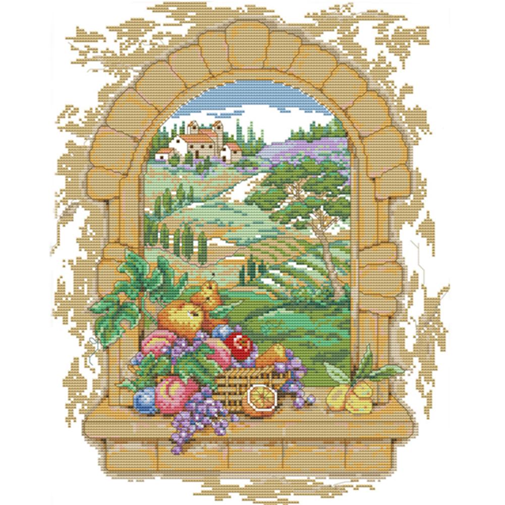 

Scenery - 14CT Stamped Cross Stitch - 44x35cm, 501 Original