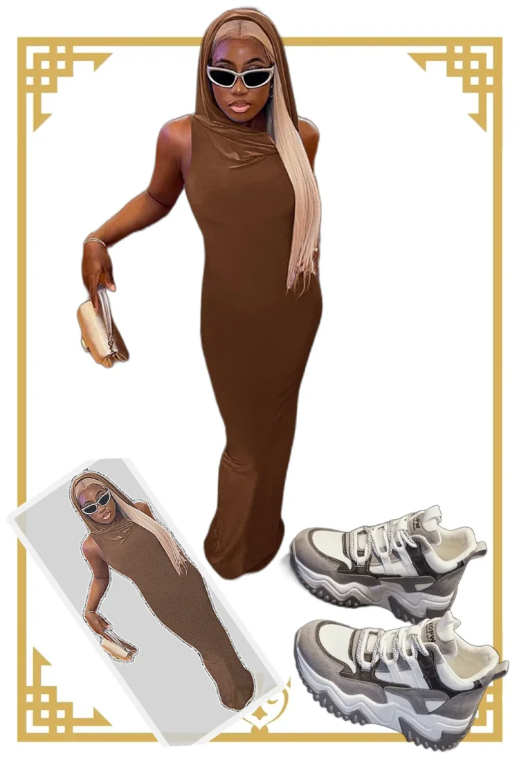 Soft Vintage Hoodie Maxi Dress | Chic One Piece For Casual Summer Street Style