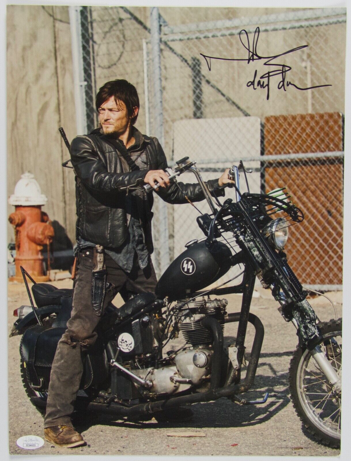 Norman Reedus The Walking Dead Autograph Signed Photo Poster painting JSA Daryl 16 x 12