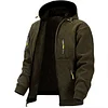 Men's Daily Casual Zip Hoodie Outerwear Streetwear Hoodies Navy Blue Dark Gray Gray Hooded Pocket Going Out Streetwear by Inlyline