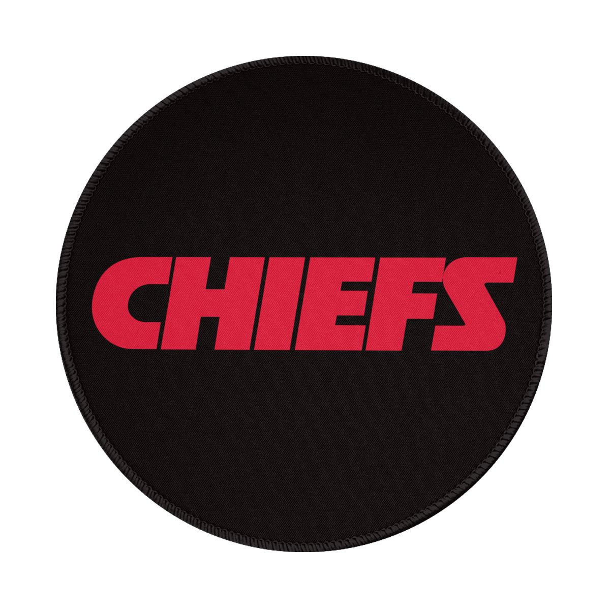 Kansas City Chiefs Wordmark Non-Slip Rubber Round Mouse Pad