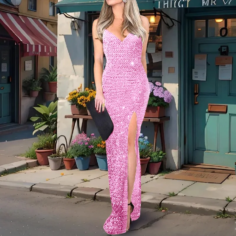 Uveng Uveng Summer New Women's Fashion Sleeveless Dress Sleeve-Less Dress Woman With Leek Open Dress