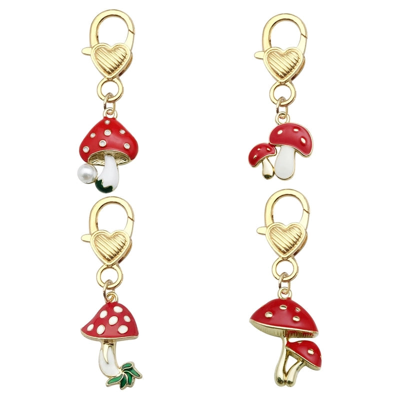 Cute Mushroom Alloy Enamel Keychain