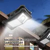 Portable Safety Wall Lights Waterproof LED Solar Motion Sensor Lights USB Charging Outdoor Clip On Solar Lights for Outside Fence Chain Link Camping