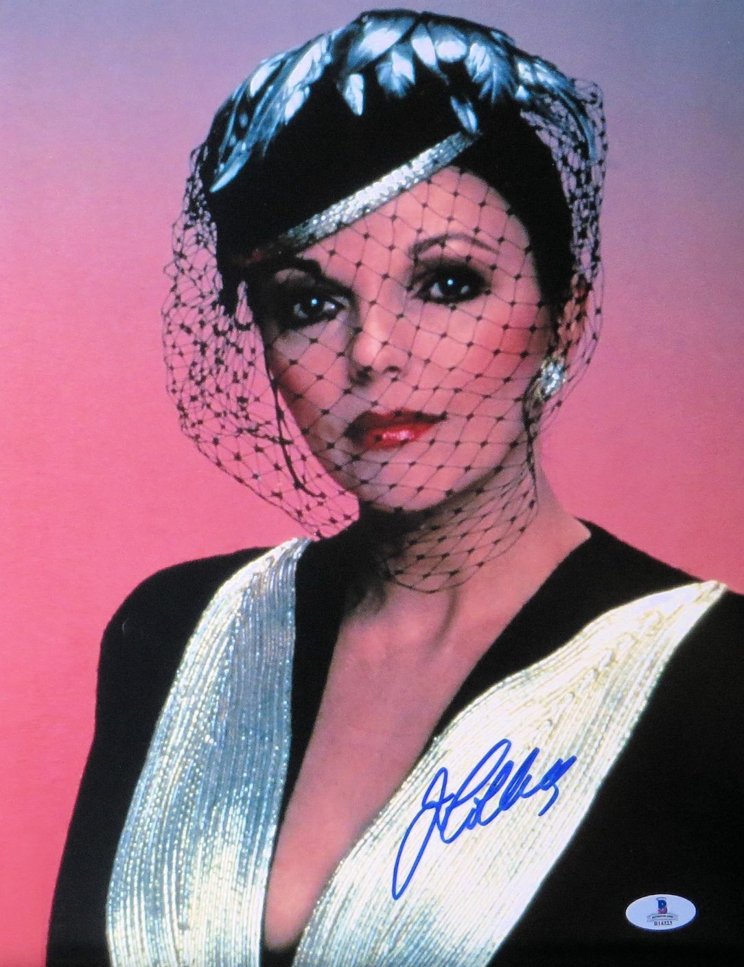 Joan Collins Signed Autographed 11X14 Photo Poster painting Dynasty Black Veil Beckett