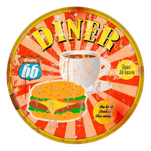 Fresh Hamburger Dinner - Round Shape Tin Signs/Wooden Signs - 30*30CM
