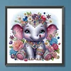 &Eacute;l&eacute;phant-Peinture au diamant sp&eacute;cial partiel-30*30cm