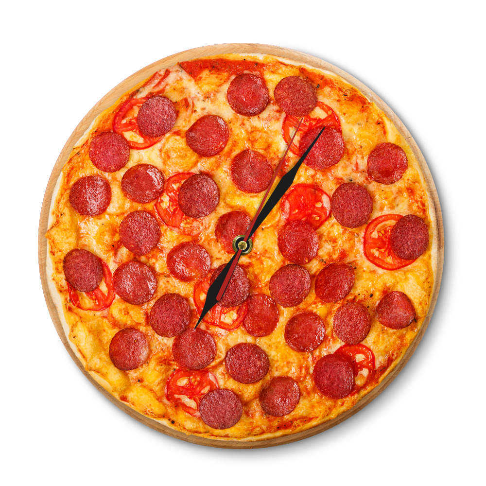 

Italian Pepperoni Pizza - Frameless Acrylic Wall Clock, 501 Original