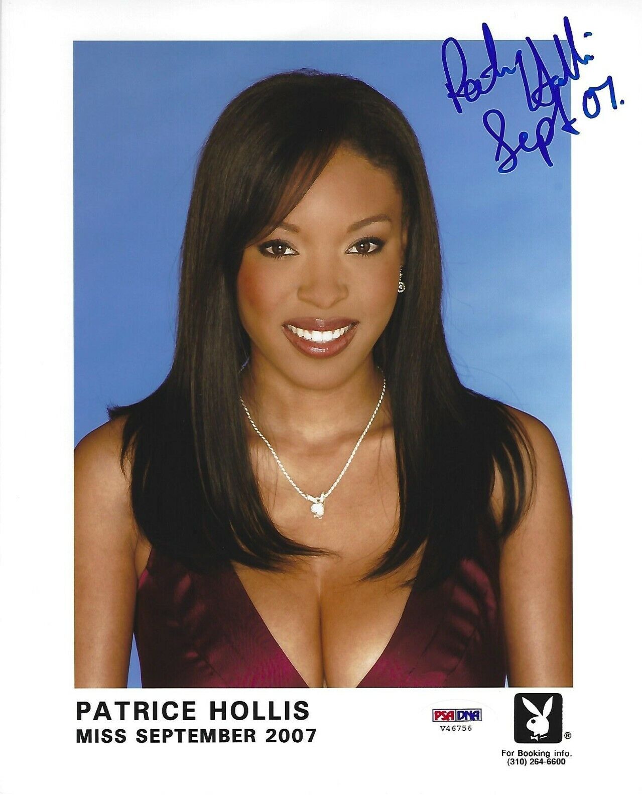 Patrice Hollis Signed Playboy 8x10 Photo Poster painting PSA/DNA COA Official Playmate Headshot