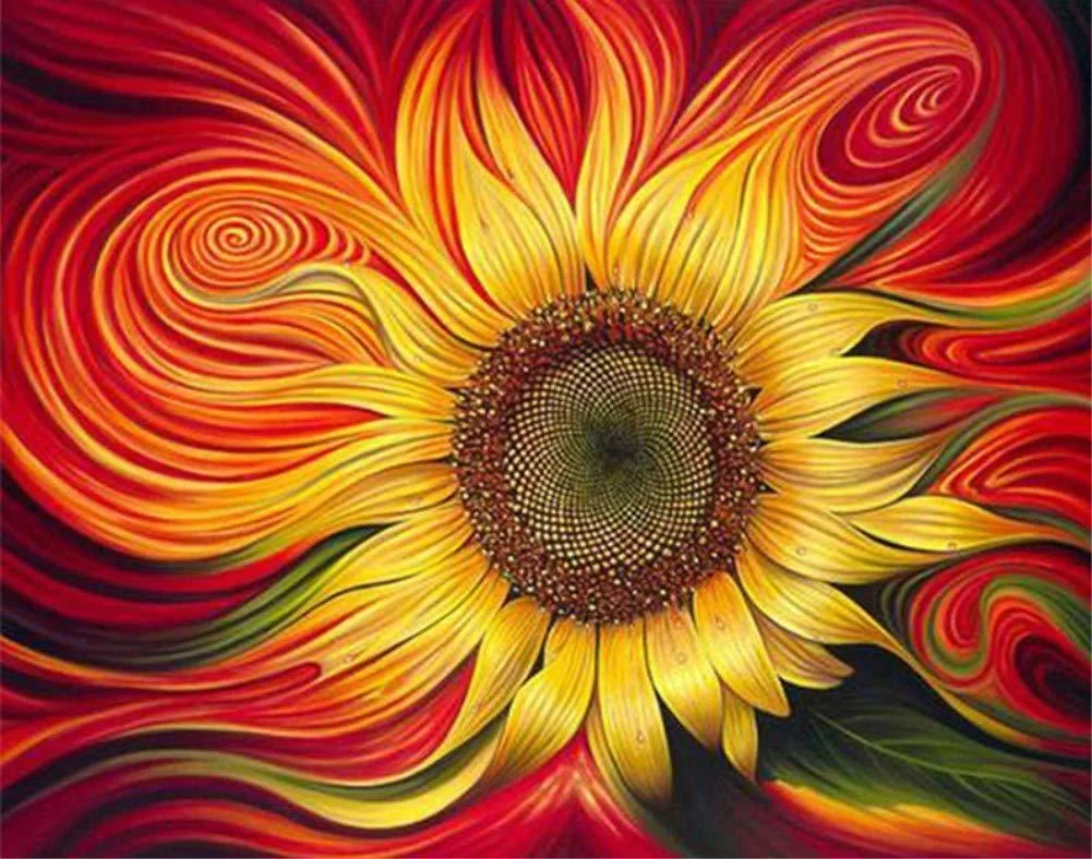 Flower Sunflower Paint By Numbers Kits UK For Adult PH9577